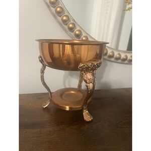 Princess House Copper Tone Tea Coffee‎ Pot Stand Ornate Tripod Holder